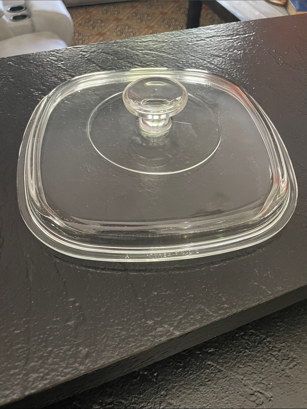 Pyrex Clear Glass Square Lid with Knob - 9 in A-9-C